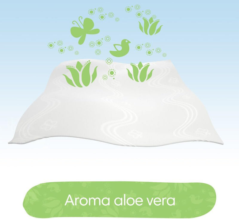 Lenços Umedecidos Pampers Aroma de Aloe Vera 48 Unidades, Pampers