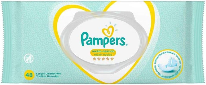 Lenços Umedecidos Pampers Recém-Nascido 48 Unidades