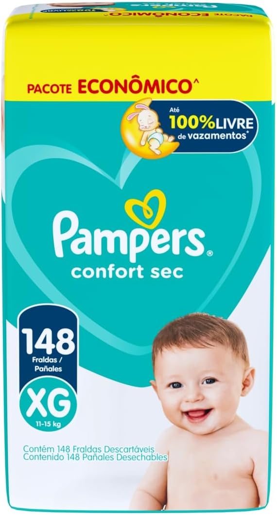 Fralda Pampers Confort Sec P - 72 fraldas