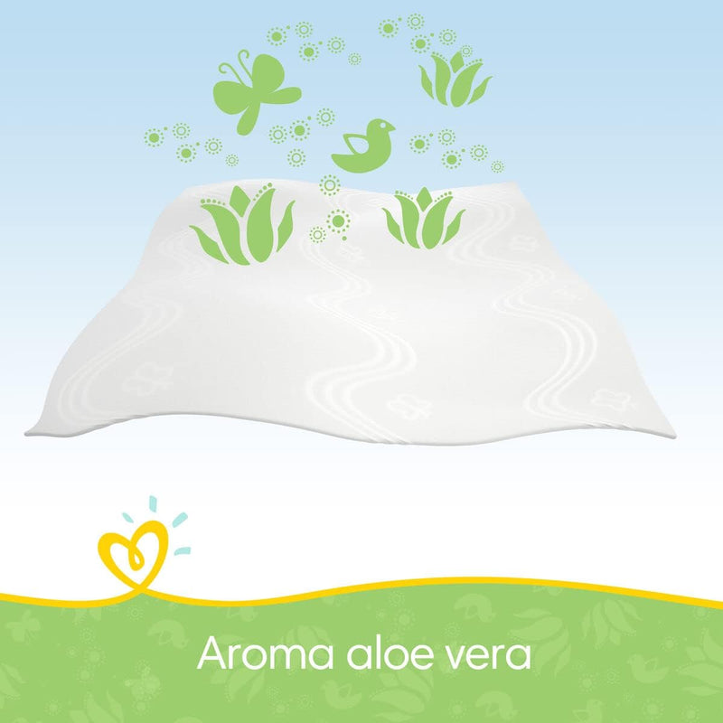 Pampers Lenços Umedecidos Aroma de Aloe Vera 48 Unidades (pacote de 12)