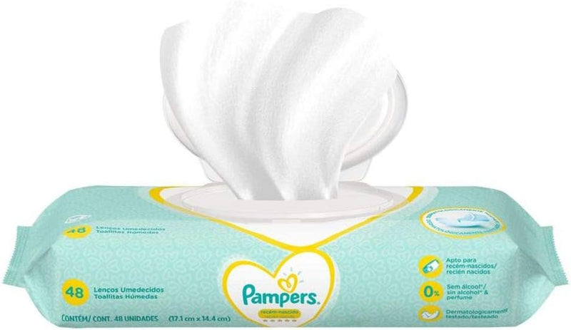 Lenços Umedecidos Pampers Recém-Nascido 48 Unidades