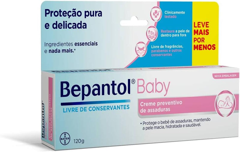 Kit com 3 Cremes Pomada de Assadura 120gr Cada - Bepantol