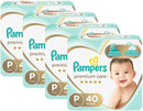 Kit Fralda Pampers Premium Care Nova Mega Tamanho P 160 Unidades