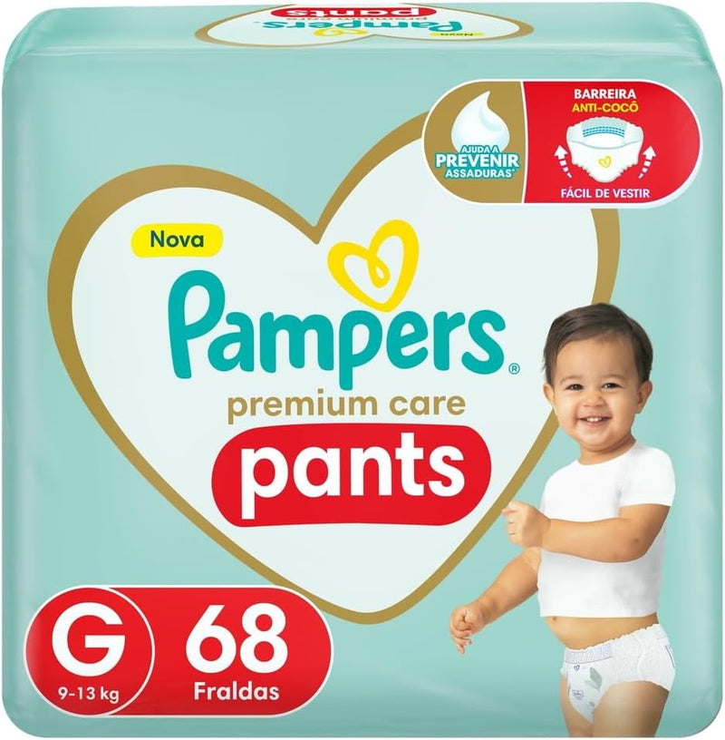 Fralda Pampers Pants Premium Care G - 68 fraldas