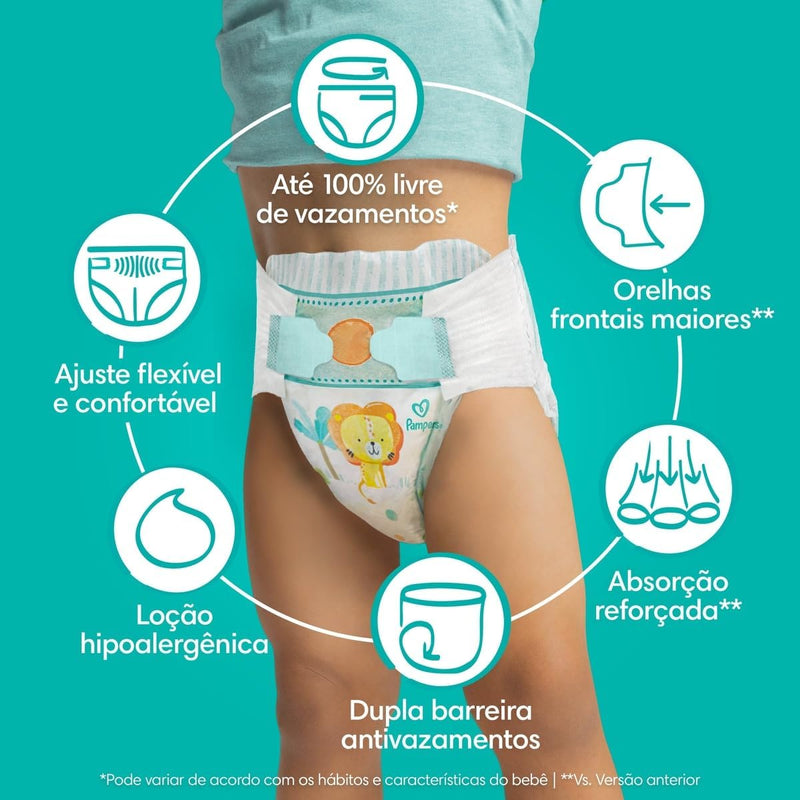 Fralda Pampers Confort Sec XG 148 Unidades, Pampers