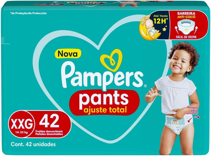 Pampers Pants Ajuste Total Fralda com cintura elástica M 60 Unidades