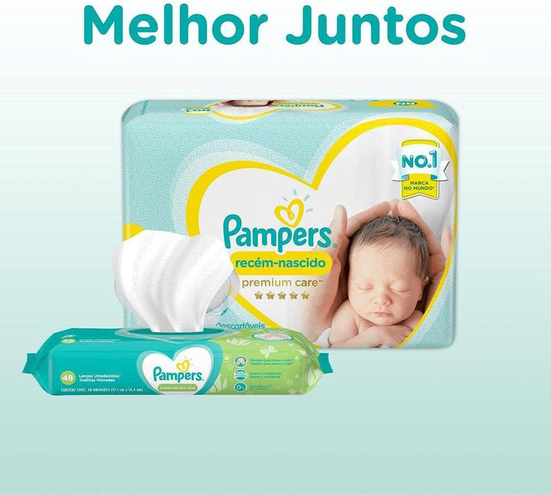 Kit Fralda Pampers Premium Care Recém Nascido com 80 unidades - Até 4kg