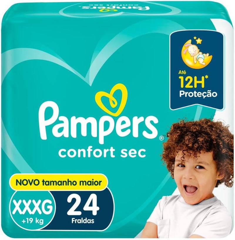 Fralda Pampers Confort Sec Xxxg com 24un