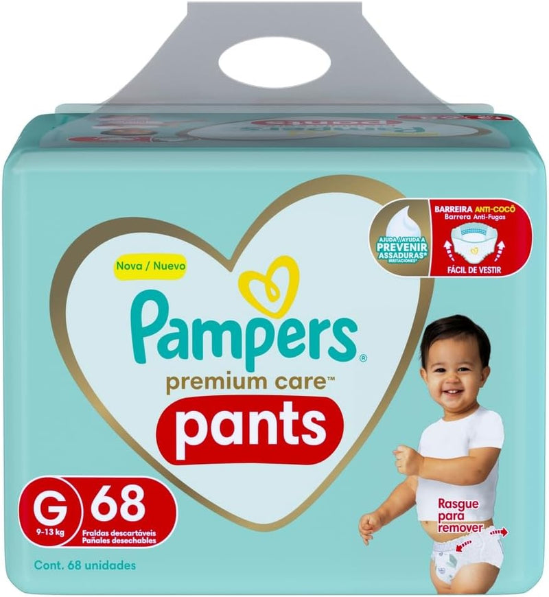 Fralda Pampers Pants Premium Care G - 68 fraldas