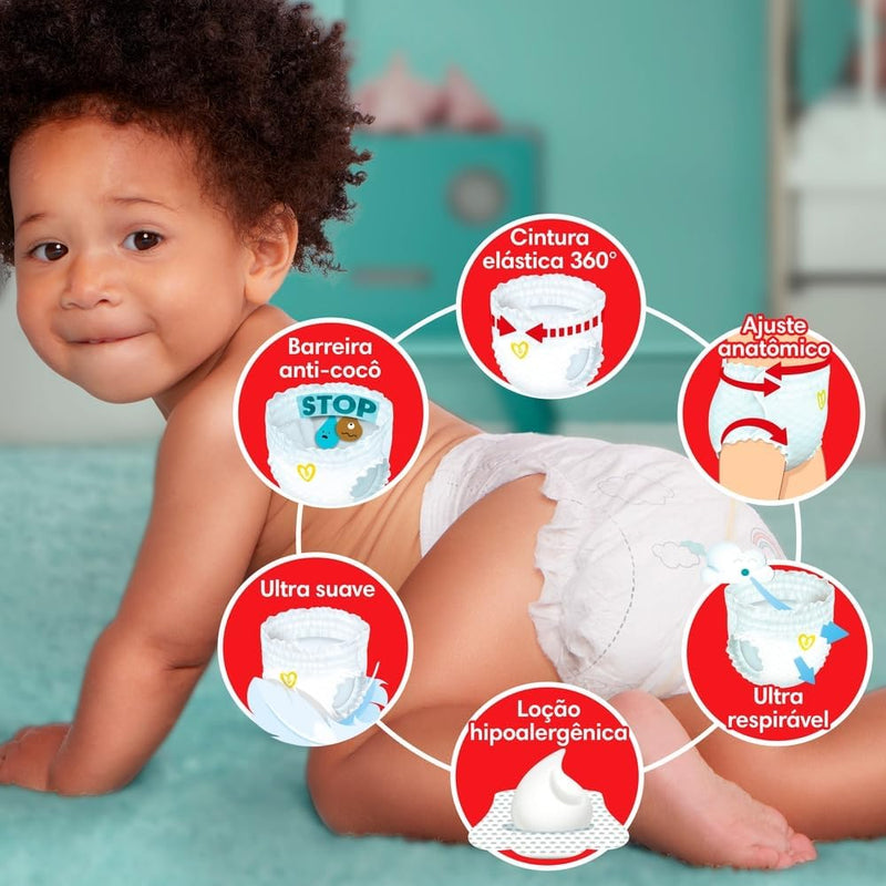 Pampers Pants Premium Care Fralda Fácil de Vestir M 124 Unidades