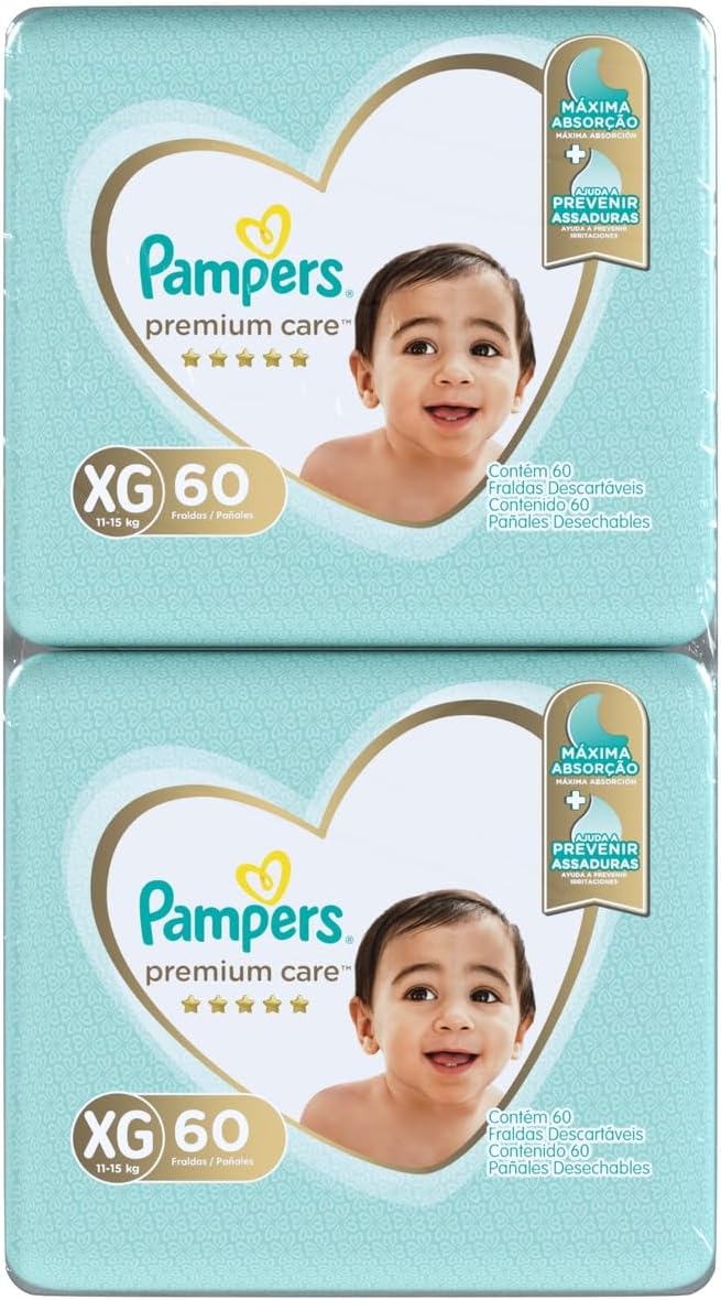 Fralda Pampers Premium Care XG - 120 fraldas