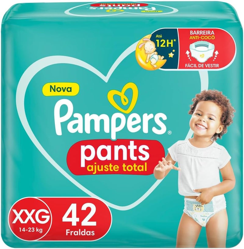 Pampers Pants Ajuste Total Fralda com cintura elástica M 60 Unidades