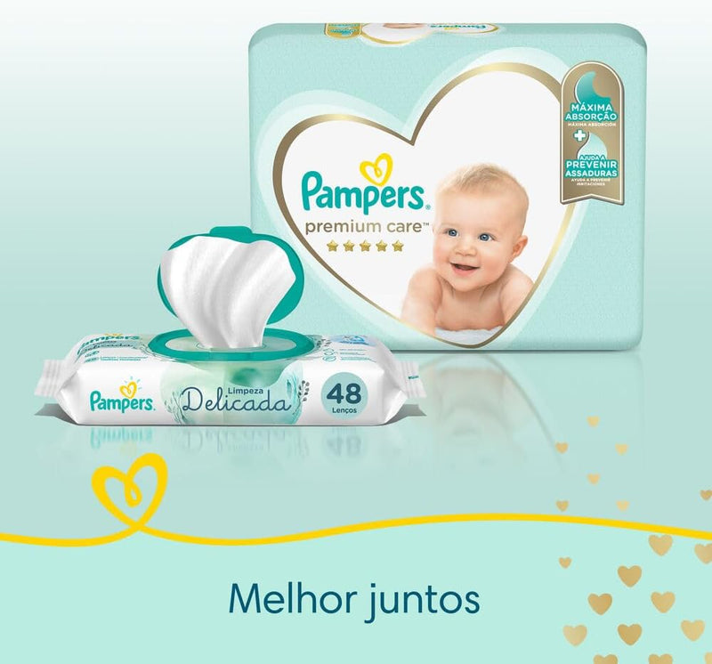 Fralda Pampers Premium Care M - 160 fraldas