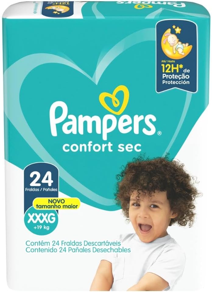 Fralda Pampers Confort Sec Xxxg com 24un