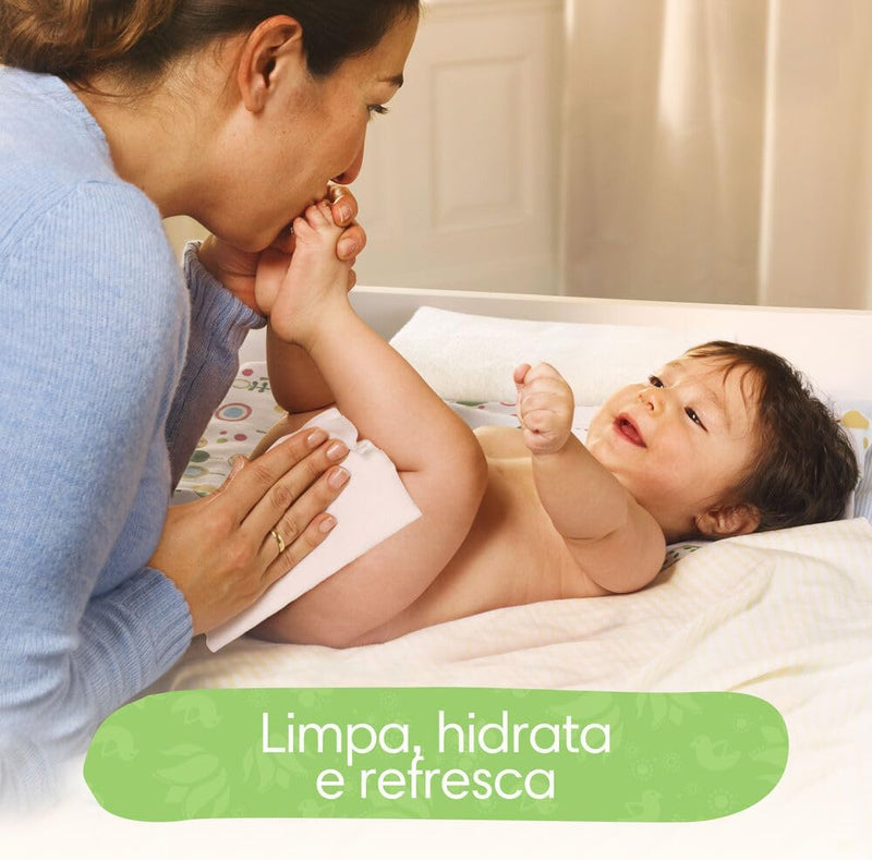 Pampers Lenços Umedecidos Aroma de Aloe Vera 48 Unidades (pacote de 12)