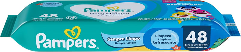 Pampers Lenços Umedecidos Sempre Limpo 48 Unidades