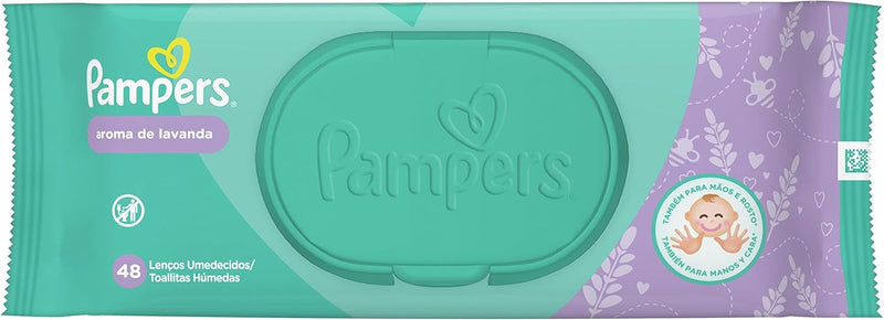 Lenços Umedecidos Pampers Aroma de Lavanda 48 Unidades, Pampers