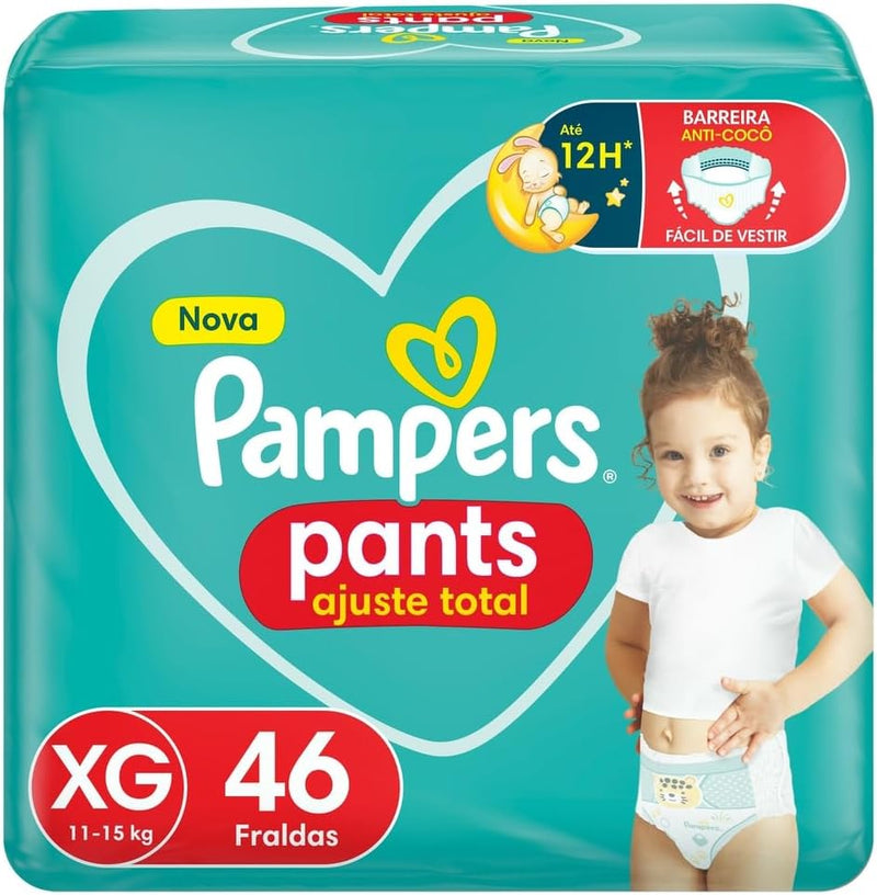 Fralda Pampers Pants Ajuste Total G - 52 fraldas