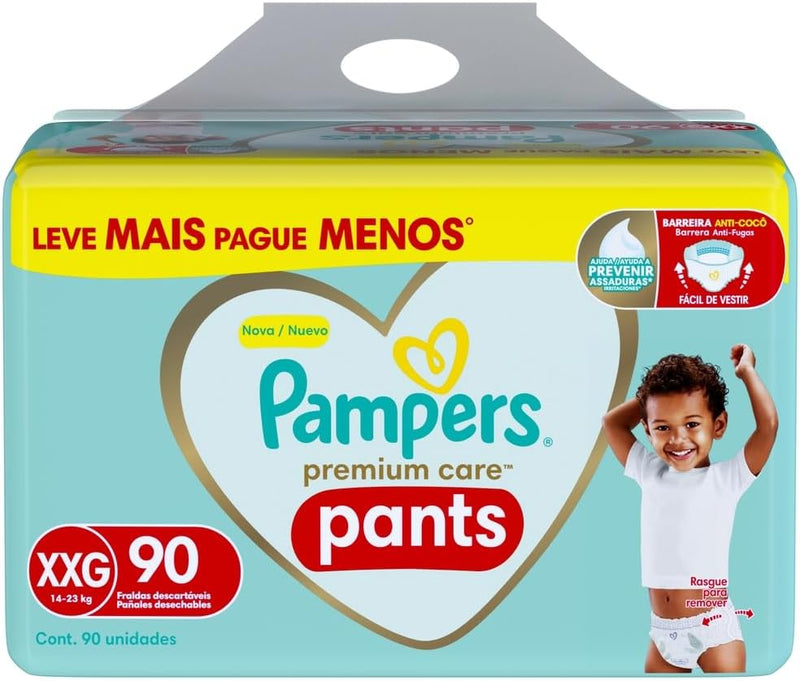 Fralda Pampers Pants Premium Care XXG - 90 fraldas