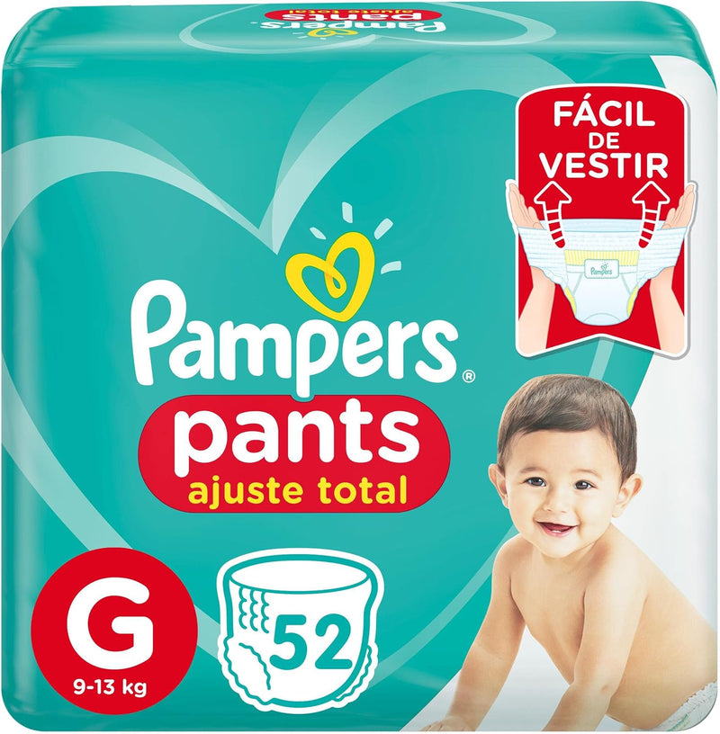 Fralda Pampers Pants Ajuste Total G - 52 fraldas