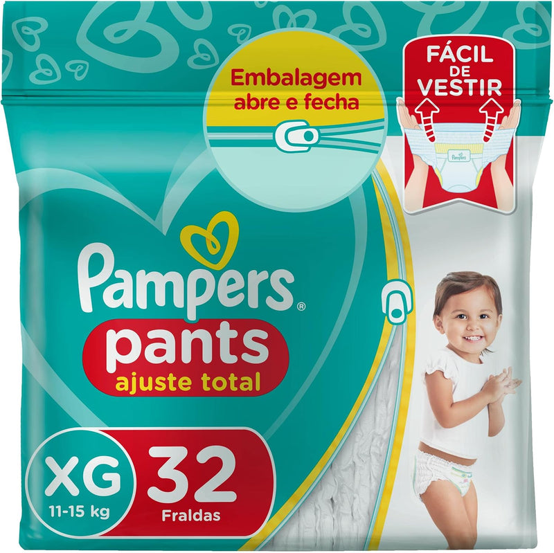 Fralda Pampers Pants Ajuste Total G - 52 fraldas