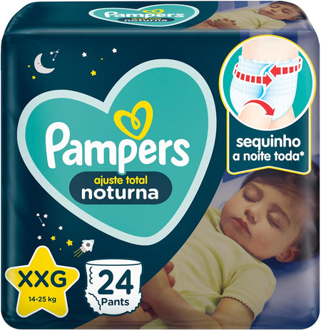 Fralda Pampers Ajuste Total Noturna XXG 24 Unidades