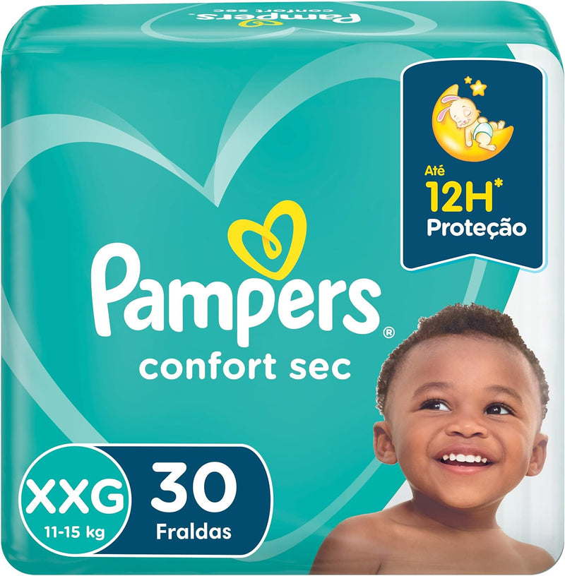 Fralda Pampers Confort Sec P - 72 fraldas