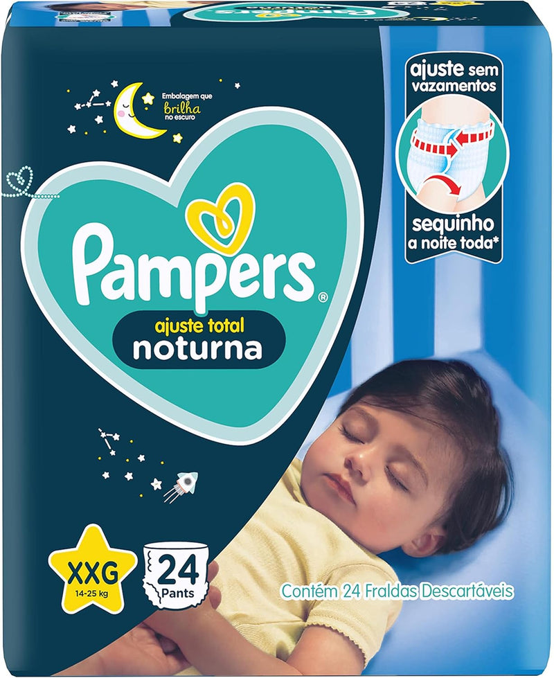 Fralda Pampers Ajuste Total Noturna XXG 24 Unidades