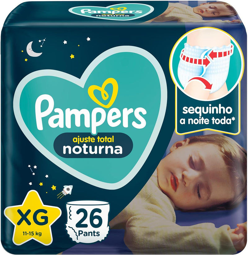 Fralda Pampers Ajuste Total Noturna XG 26 Unidades