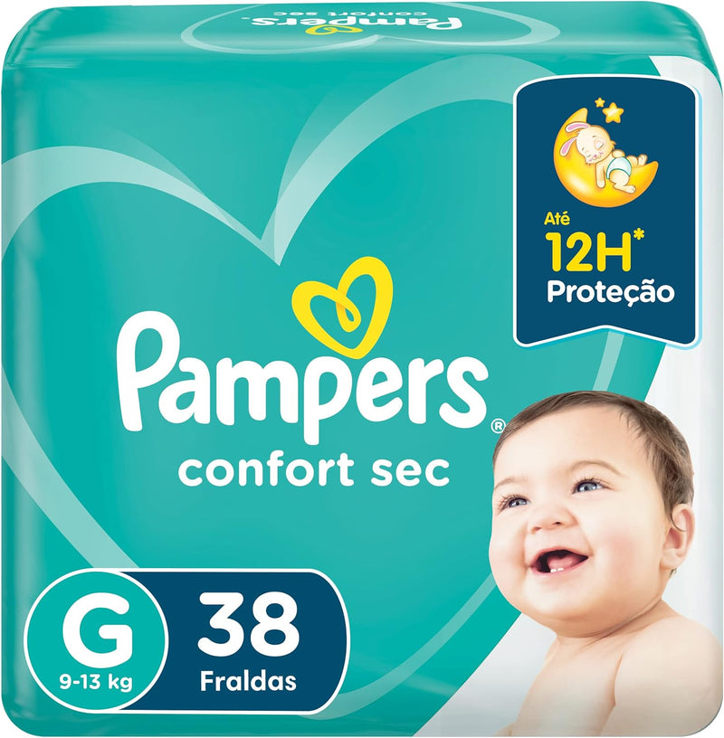 Fralda Pampers Confort Sec XG 148 Unidades, Pampers