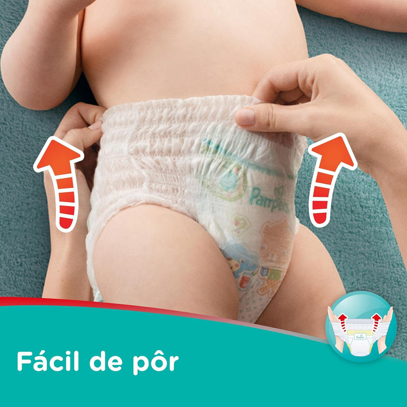 Pampers Pants Ajuste Total Fralda com cintura elástica M 60 Unidades