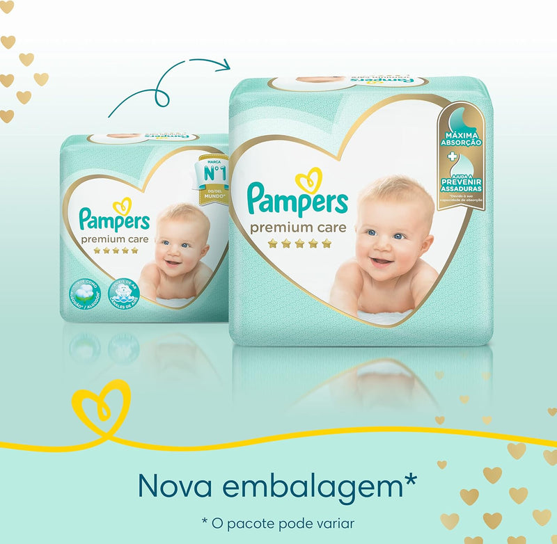 Fralda Pampers Premium Care XG - 60 fraldas