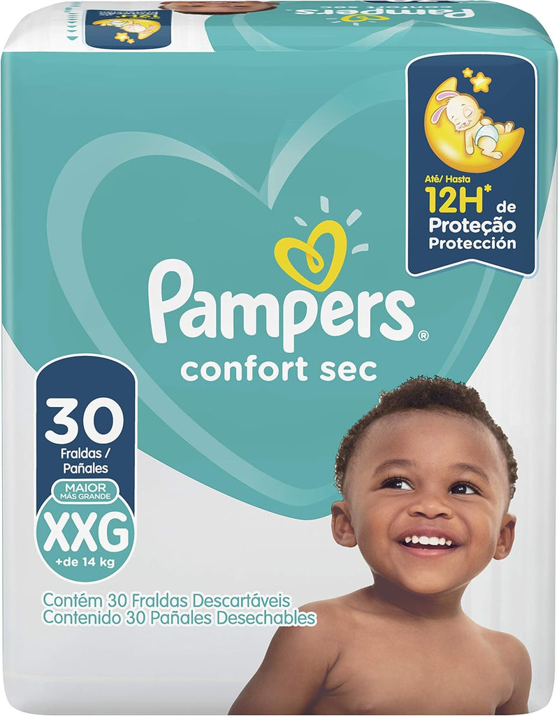 Fralda Pampers Confort Sec XG 148 Unidades, Pampers