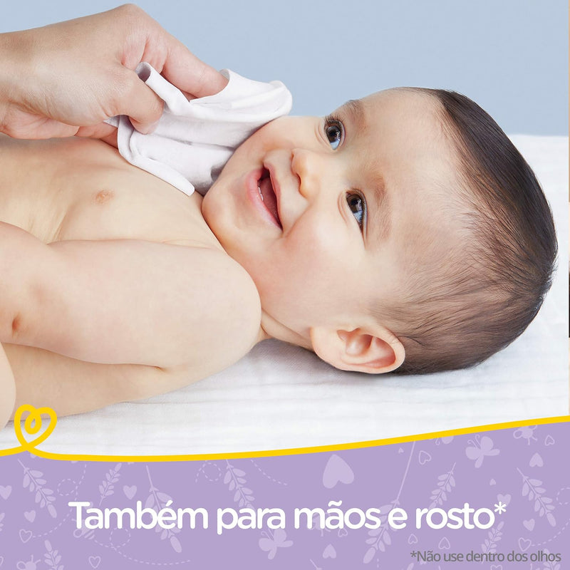 Lenços Umedecidos Pampers Aroma de Lavanda 48 Unidades, Pampers