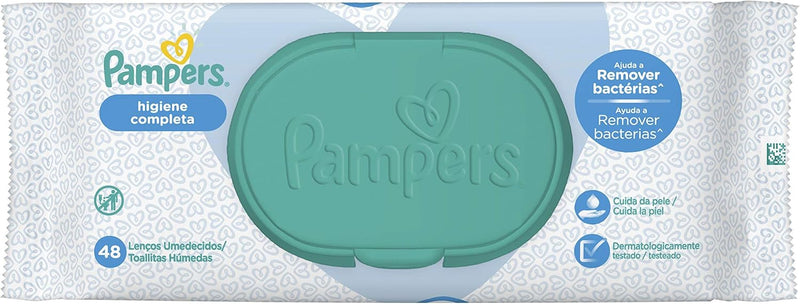 Lenços Umedecidos Pampers Higiene Completa - 48 lenços