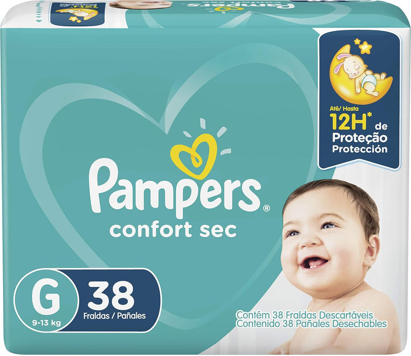 Fralda Pampers Confort Sec XG 148 Unidades, Pampers